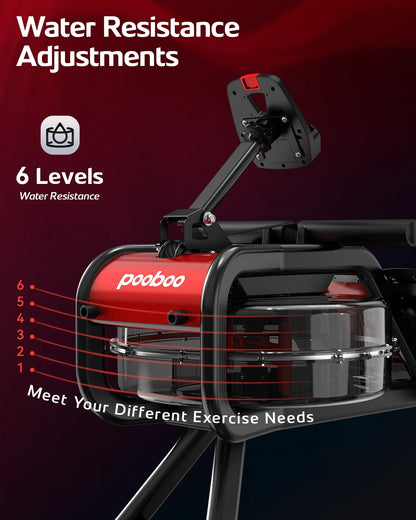 Build-In Bluetooth Water Rowing Machines Rower Foldable Indoor Rower Machines Home Exercise 350Lb