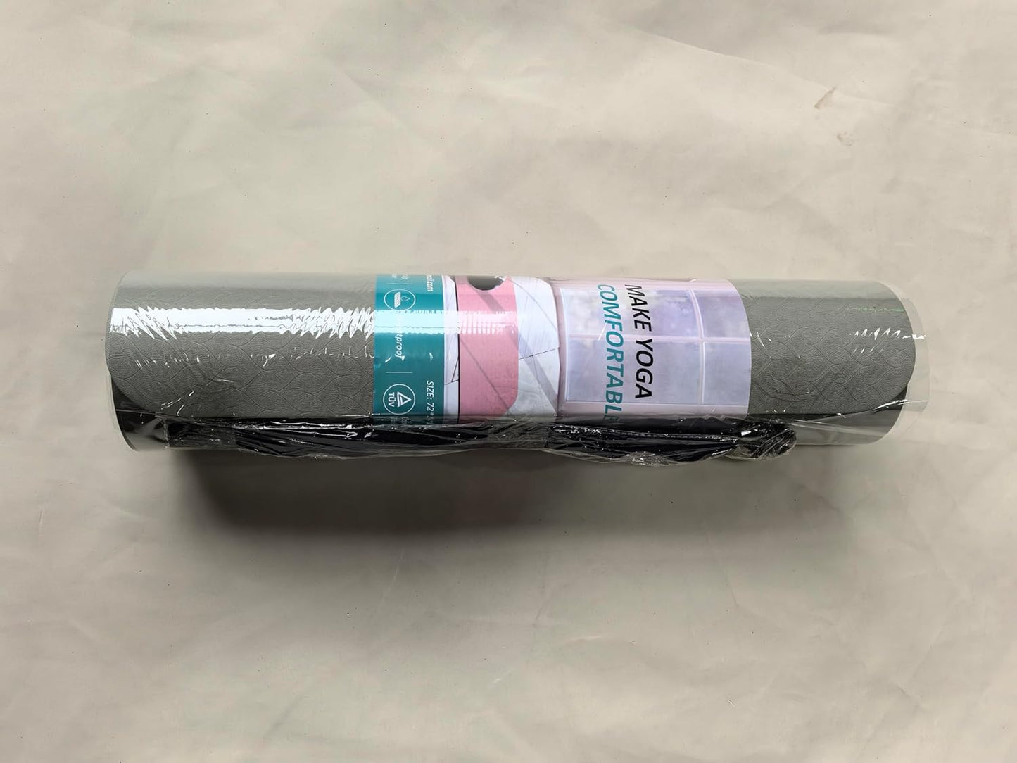 BEAUTYOVO Yoga Mat with Strap, 1/3 Inch Extra Thick Yoga Mat Double-Sided Non Slip, Professional TPE Yoga Mats for Women Men, Workout Mat for Yoga, Pilates and Floor Exercises