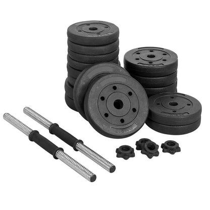 66 LB Dumbbell Set Training Lifting Dumbbells Weight Set,Black