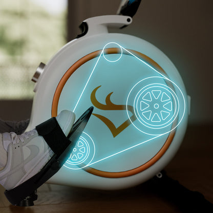 Deerrun RW600 Adjustable Magnetic Resistance Long Slide Rail Smart Rowing Machine with Pitpat