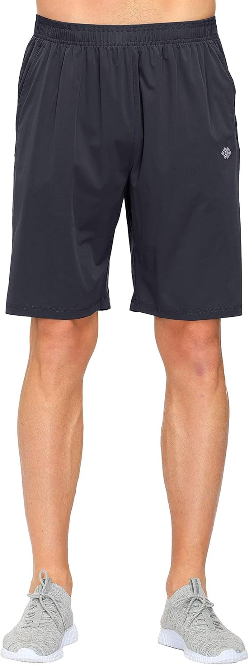 Mofiz Men'S Running Shorts Jogger Shorts Workout Lightweight Quick Dry Gym Shorts Casual Solid Deep Gray Size L