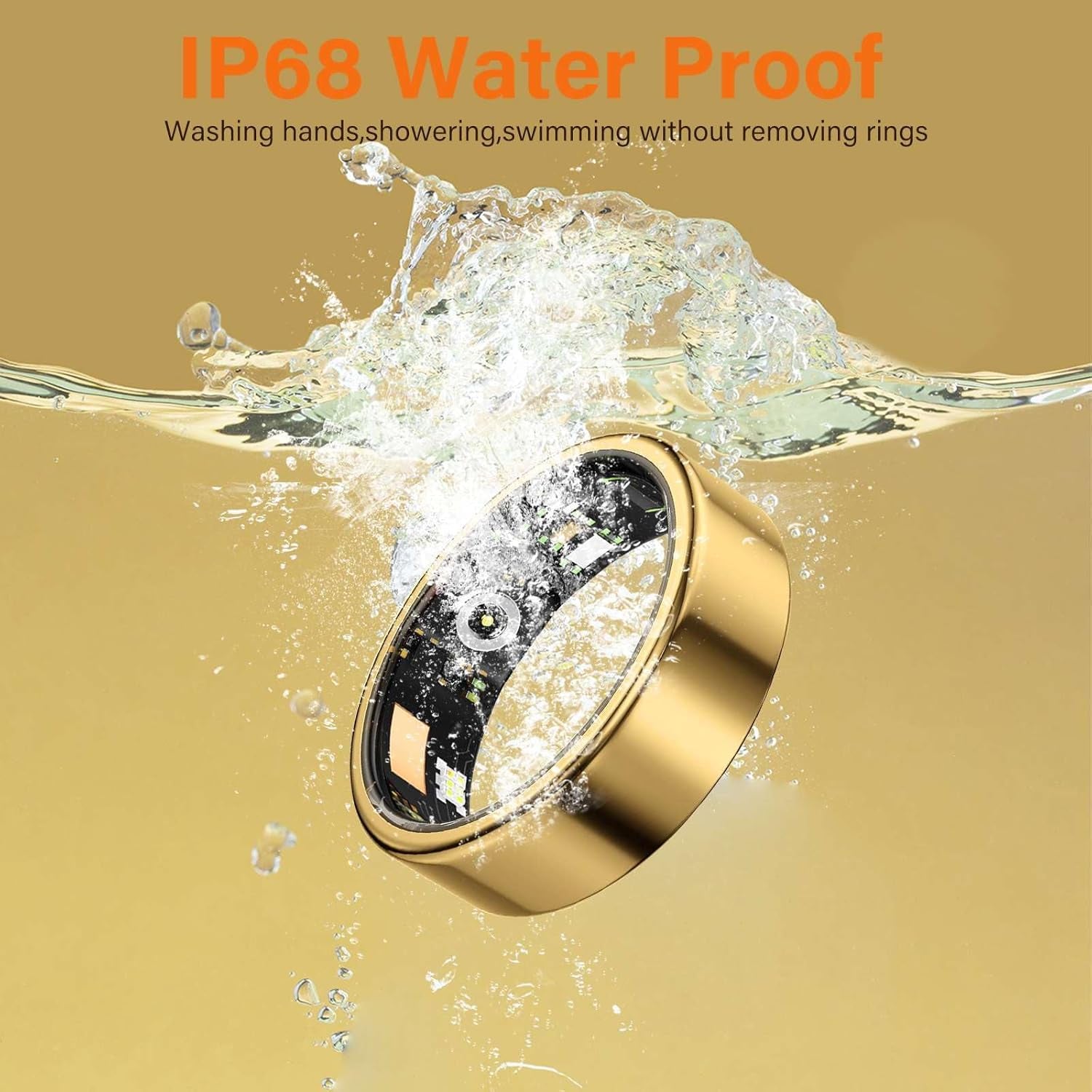 Health Tracker Fitness Sleep Monitor for Women (Gold9#)