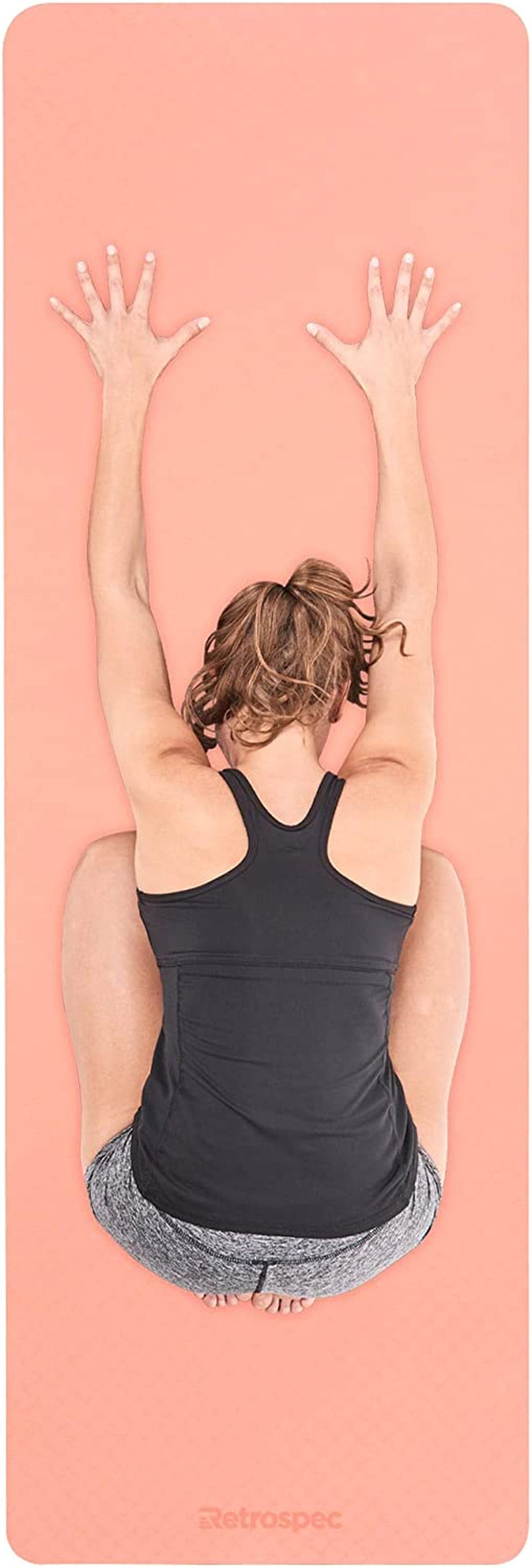 Retrospec Zuma Yoga Mat for Men & Women - Outdoor & Indoor Non Slip Exercise Mat for Hot Yoga, Pilates, Stretching Floor & Fitness Workouts 6Mm Easy to Clean