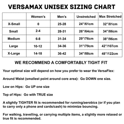 Versamax Running Belt, Anti-Theft Travel Belt, Exercise Waist Pack - Fits All Phones