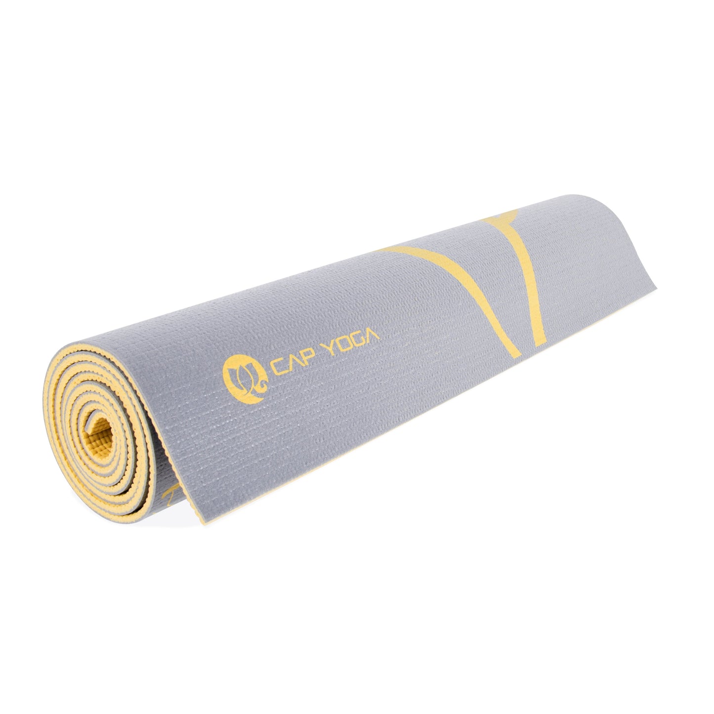Yoga Reversible Yoga Mat, 5Mm with Carry Strap, Dahlia and Ginkgo