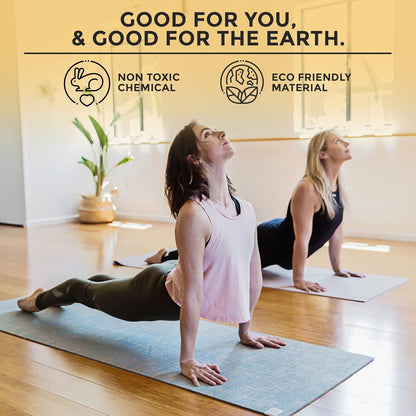 Ajna Organic Jute Yoga Mat - Eco-Friendly Non-Slip Reversible Design - Extra Long 72 Inch - 5mm Thickness - Ideal for All Yoga Practices - Includes Carrying Strap - Vegan Friendly