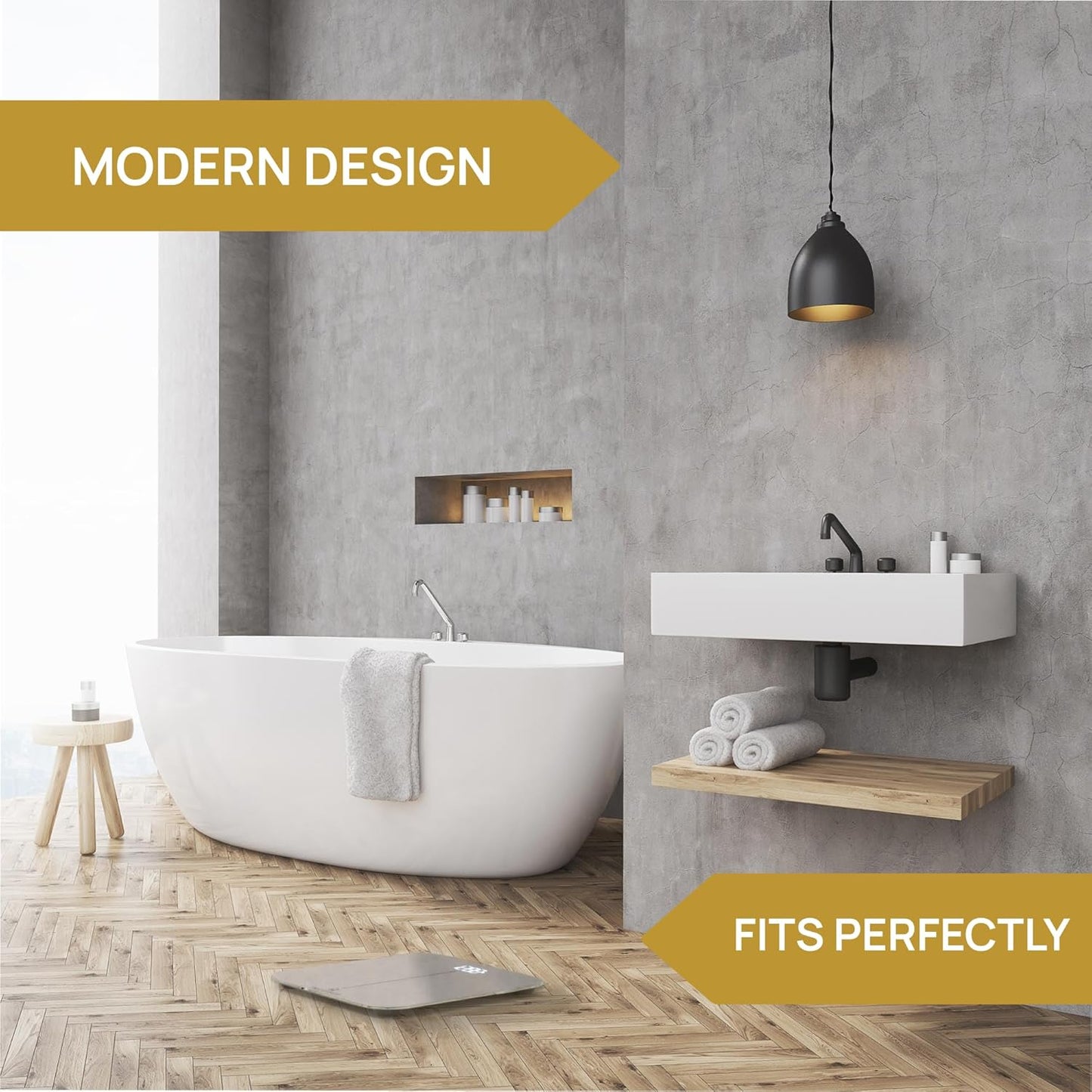 INEVIFIT Premium Bathroom Scale, Highly Accurate Digital Bathroom Body Scale, Precisely Measures Weight up to 400 Lbs