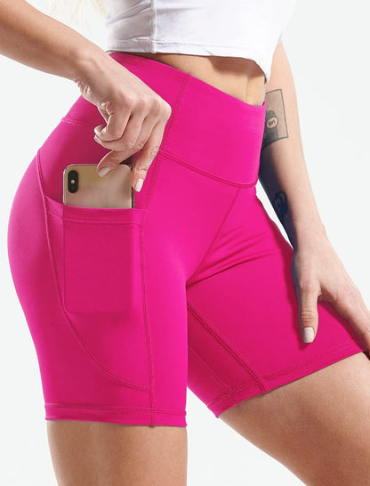 CADMUS High Waist Yoga Shorts for Women 3'' / 4'' / 6'' / 7'' / 8'' Naked Feeling Workout Running Biker Shorts