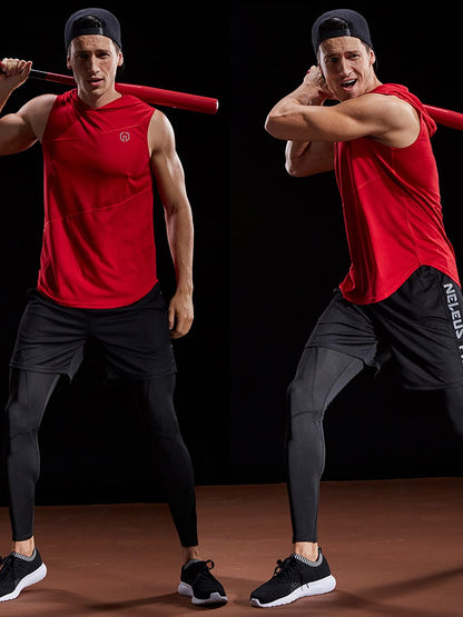 NELEUS Dry Fit Workout Athletic Muscle Tank Top Running Shirts with Hoods