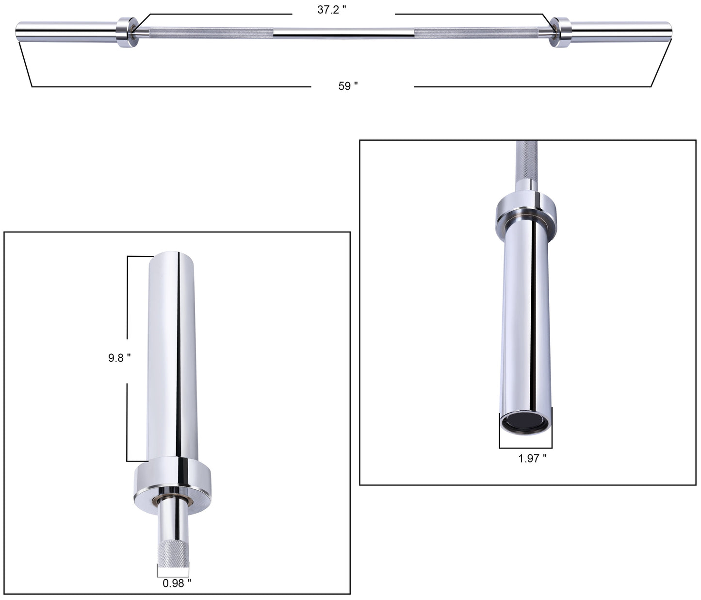 Olympic Bar for Weightlifting and Power Lifting Barbell, 700-Pound Capacity