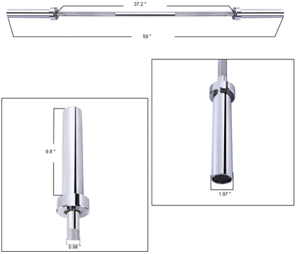 Olympic Bar for Weightlifting and Power Lifting Barbell, 700-Pound Capacity