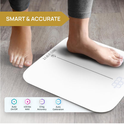 INEVIFIT Smart Premium Bathroom Scale, Highly Accurate Bluetooth Digital Bathroom Body Weight Scale, Precisely Measures Weight & BMI for Unlimited Users