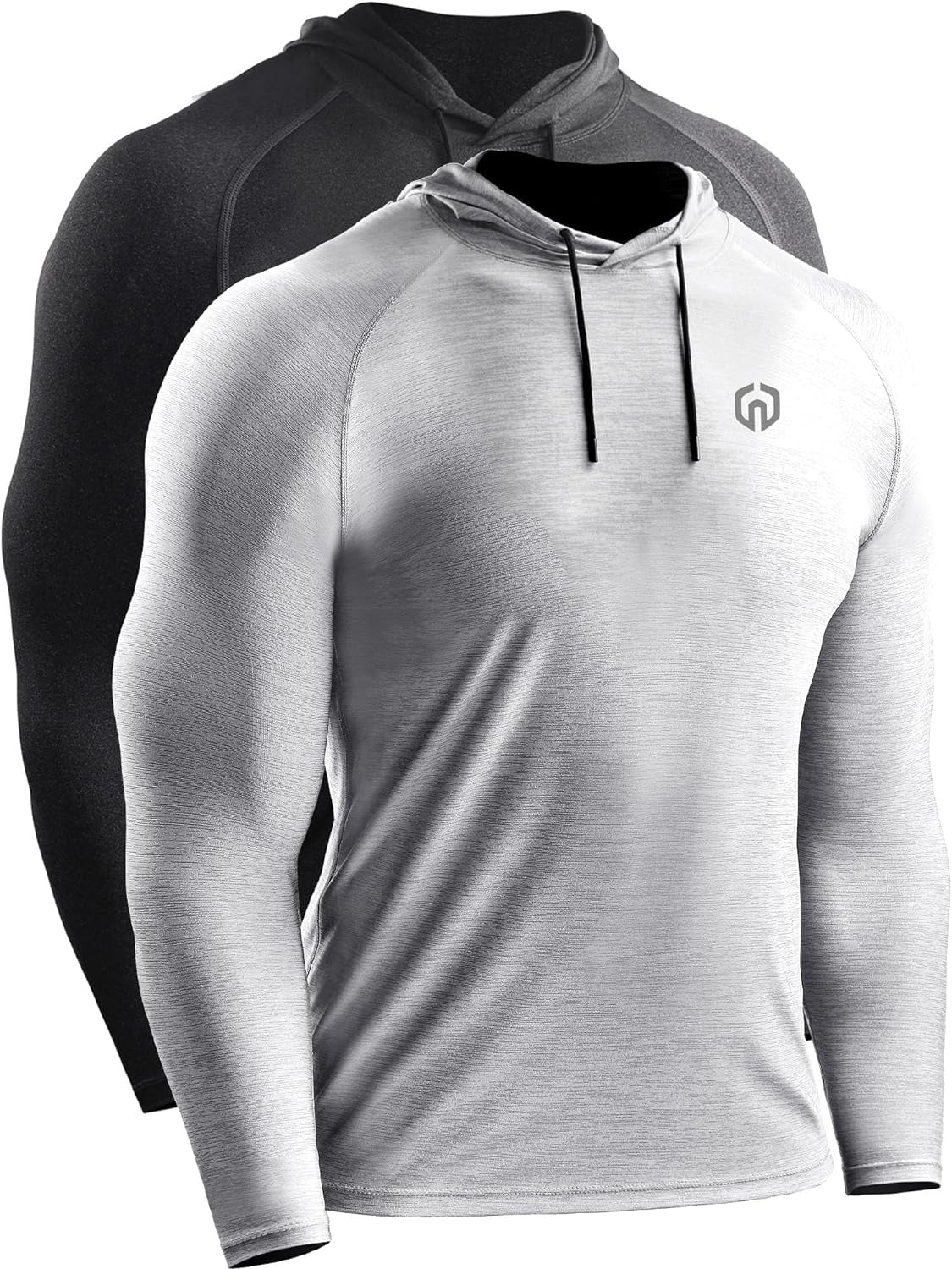 NELEUS Men'S Dry Fit Athletic Shirt Workout Running Long Sleeve Shirts with Hoods