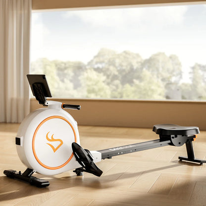 Deerrun RW600 Adjustable Magnetic Resistance Long Slide Rail Smart Rowing Machine with Pitpat