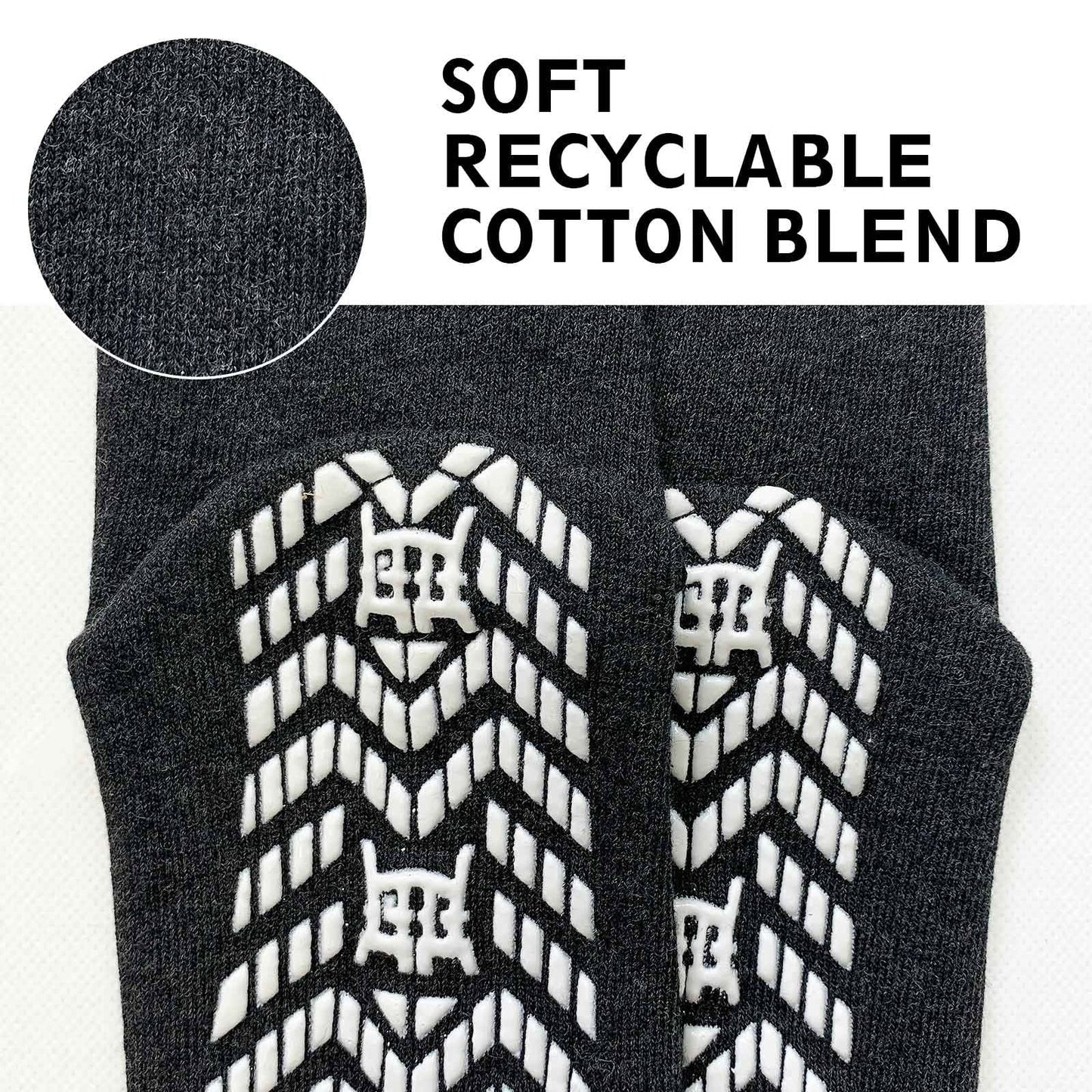 10 Pairs Non Slip Grip Socks - Ideal for Yoga, Pilates, Hospital Use - Men & Women'S Crew Sticky Gripper Socks (Size 9-11)