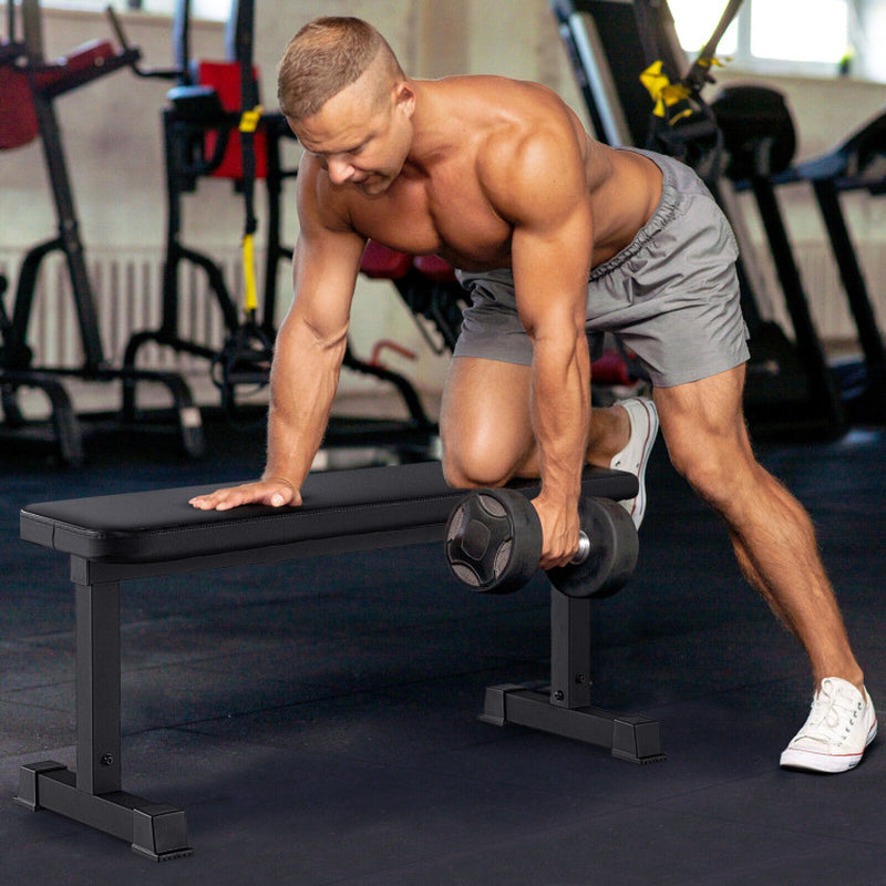 660 LBS Flat Weight Bench Heavy Duty Strength Training Bench