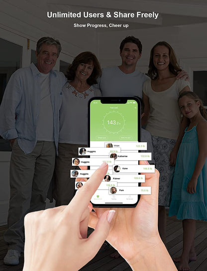 Body Fat Scale, Smart Bathroom Weight Scale Wireless BMI Body Composition Monitor, High Precision Health Analyzer with Smartphone App for Fitness Tracking 400Lbs/180Kg (Grey)