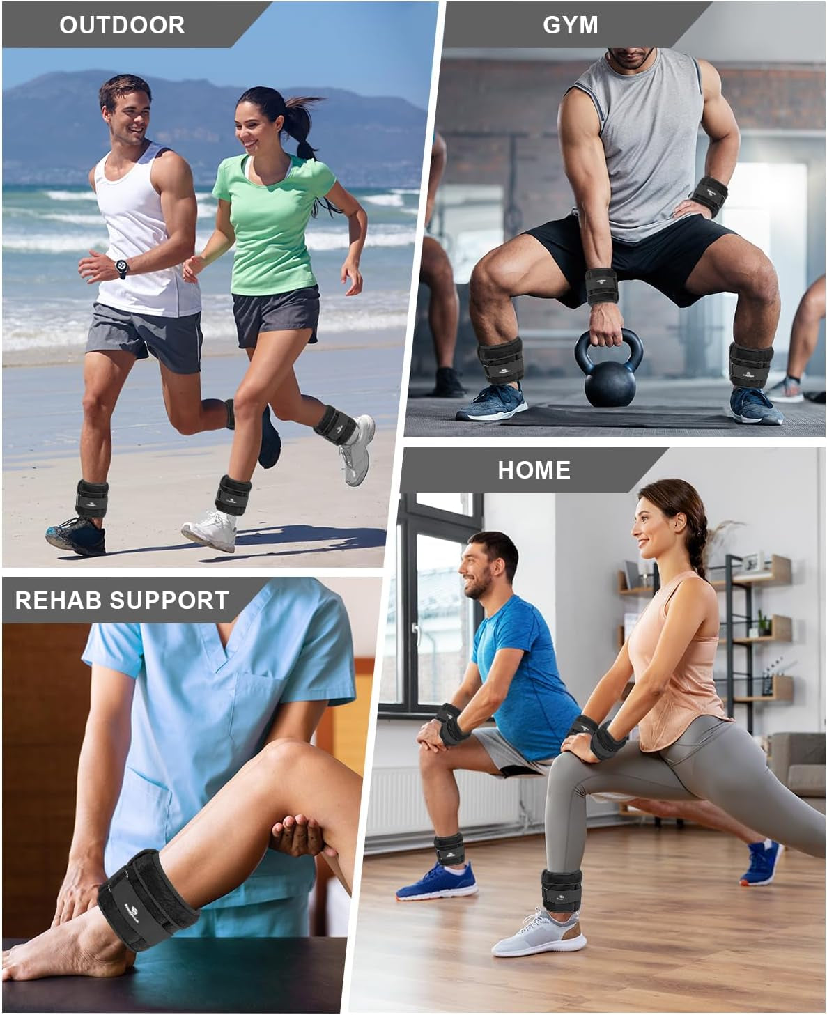 Fragraim Adjustable Ankle Weights with Removable Weights - Available in Pairs of 1 to 20 lbs for Jogging, Gymnastics, Aerobics, and Physical Therapy