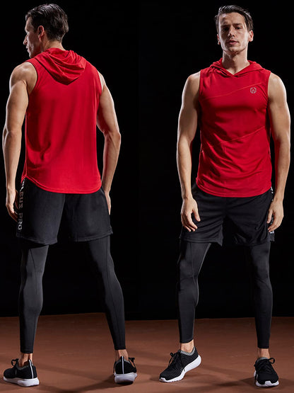 NELEUS Dry Fit Workout Athletic Muscle Tank Top Running Shirts with Hoods
