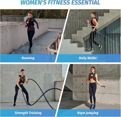 ZELUS Adjustable Weighted Vest (6-30 lbs) with Reflective Stripes for Enhanced Workout, Strength Training, Running, Fitness, Muscle Building, and Weight Loss