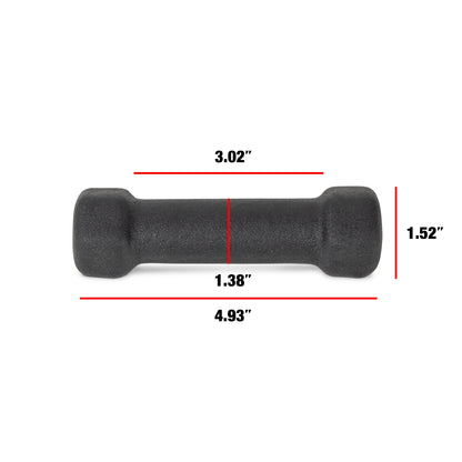 Barbell, 1Lb Black Neoprene Dumbbell, Single