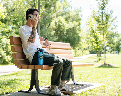 Epic Water Filters Nalgene OG Water Bottle with Filter, USA Made, BPA Free, Removes 99.99% Tap Water Contaminants, Forever Chemicals, BAGP Art, 48 Oz