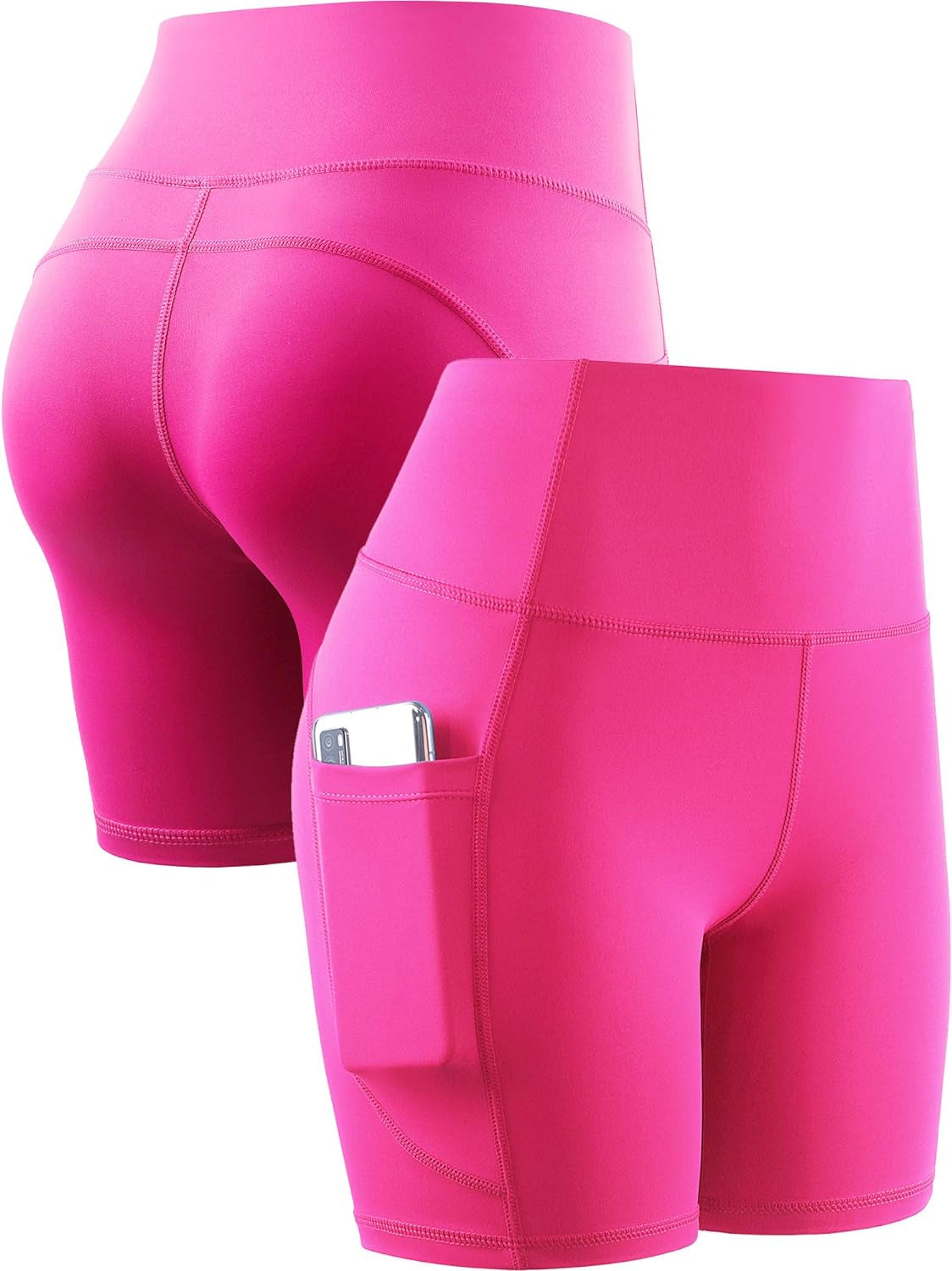 CADMUS High Waist Yoga Shorts for Women 3'' / 4'' / 6'' / 7'' / 8'' Naked Feeling Workout Running Biker Shorts